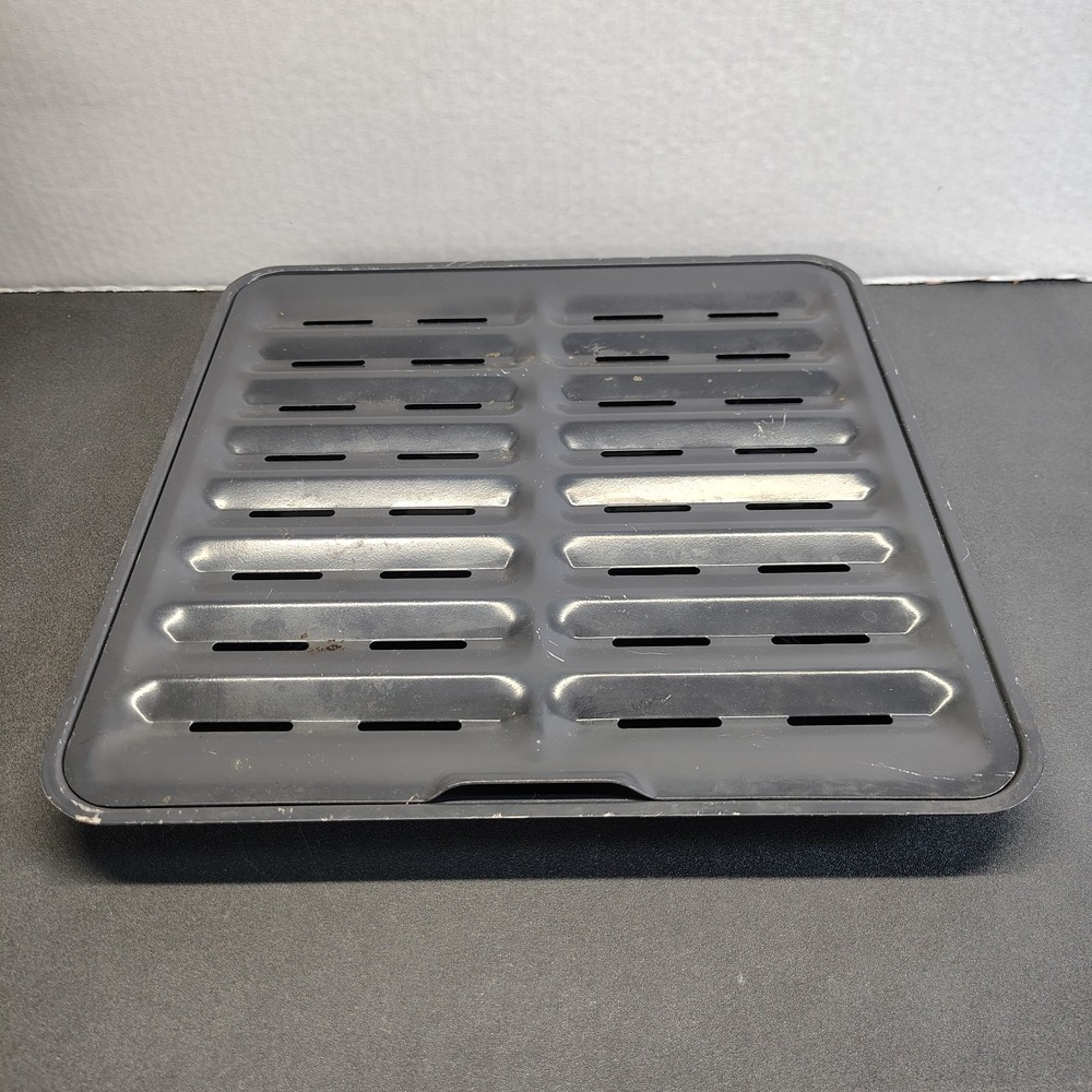 Ronco Showtime Rotisserie Pro 6000 Drip Tray with Grate Cover Dark Gray Metal